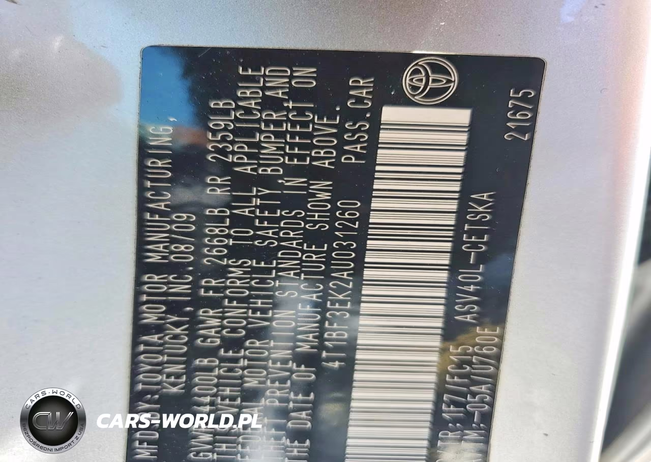 2010 Toyota Camry Se VIN:4T1BF3EK2AU031260 - 12