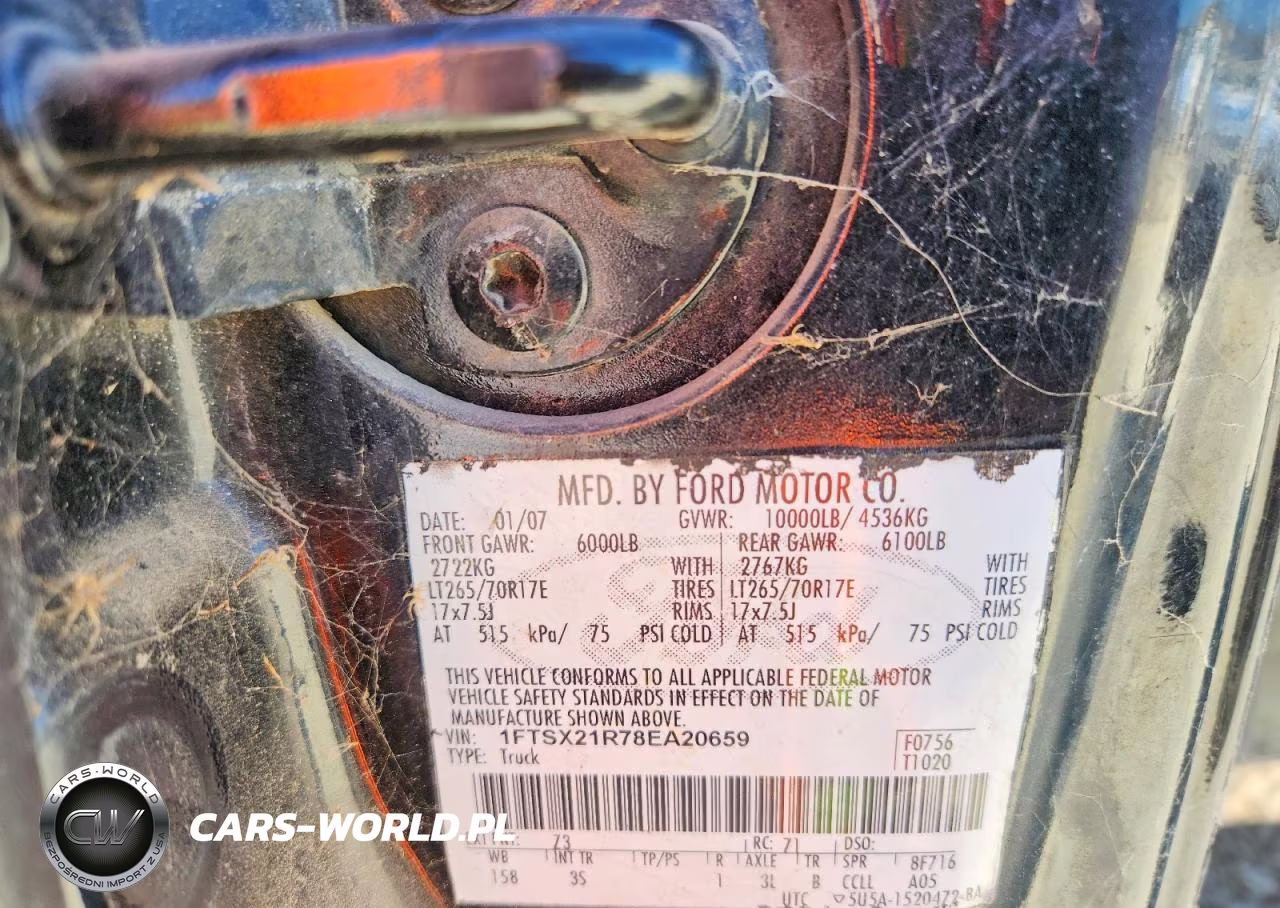 2008 Ford F250 Super Duty VIN:1FTSX21R78EA20659 - 13