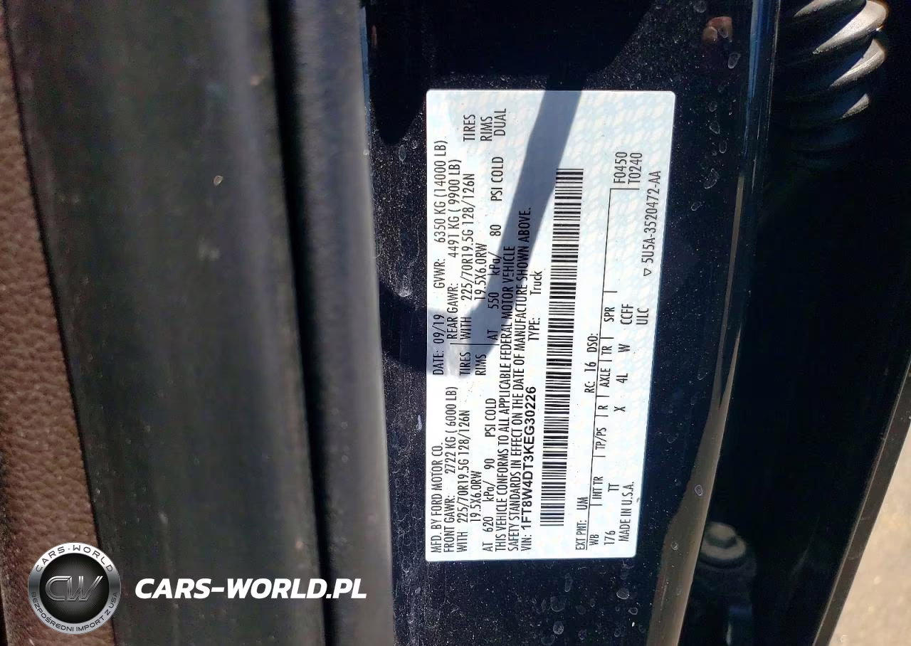 2019 Ford F450 Super Duty VIN:1FT8W4DT3KEG30226 - 13