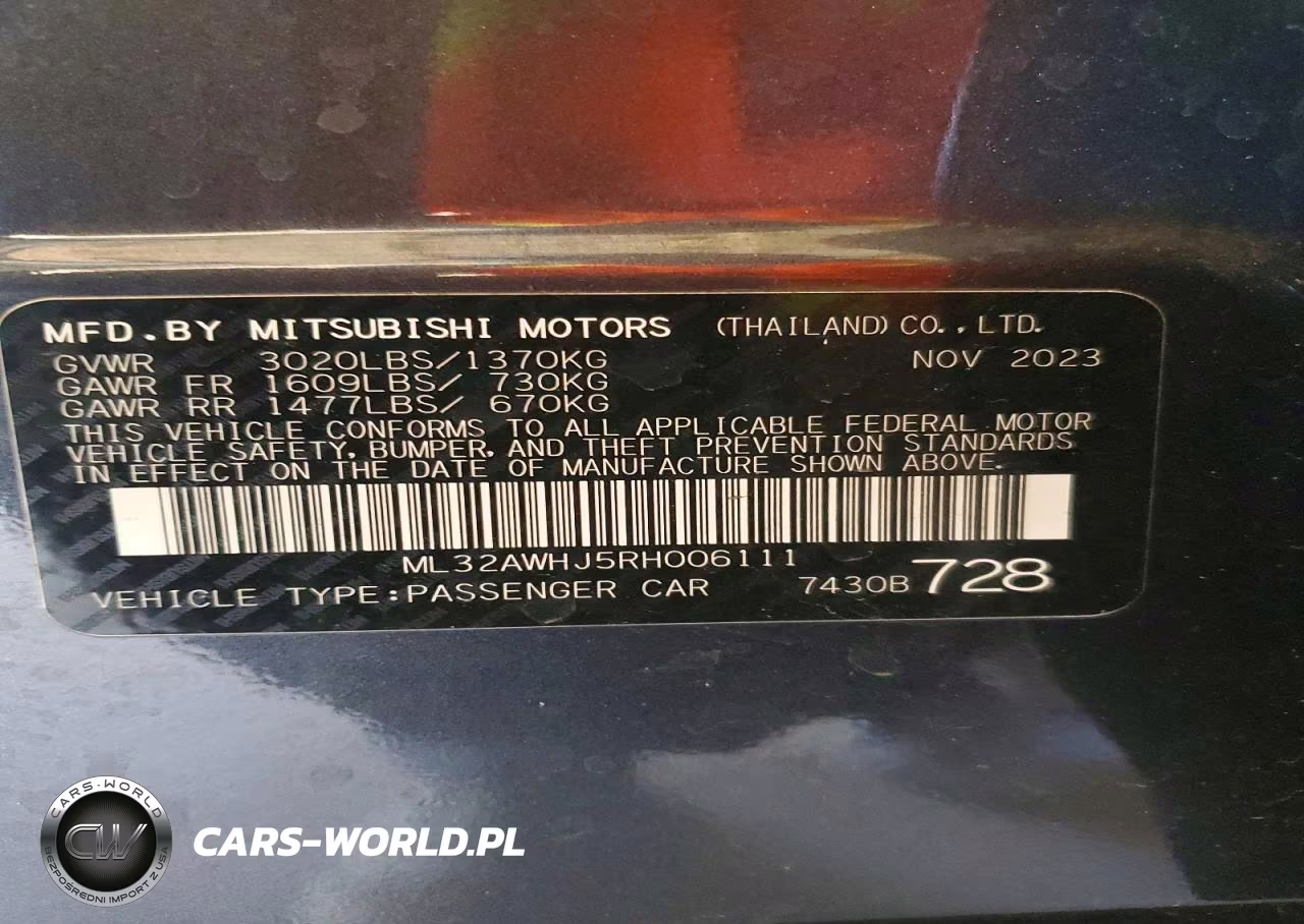 2024 Mitsubishi Mirage Se VIN:ML32AWHJ5RH006111 - 12