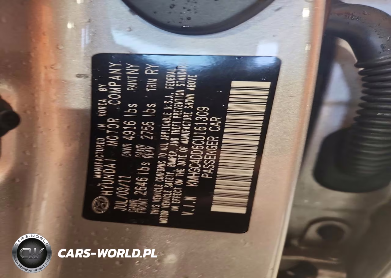2012 Hyundai Genesis 3.8L VIN:KMHGC4DD6CU161309 - 12