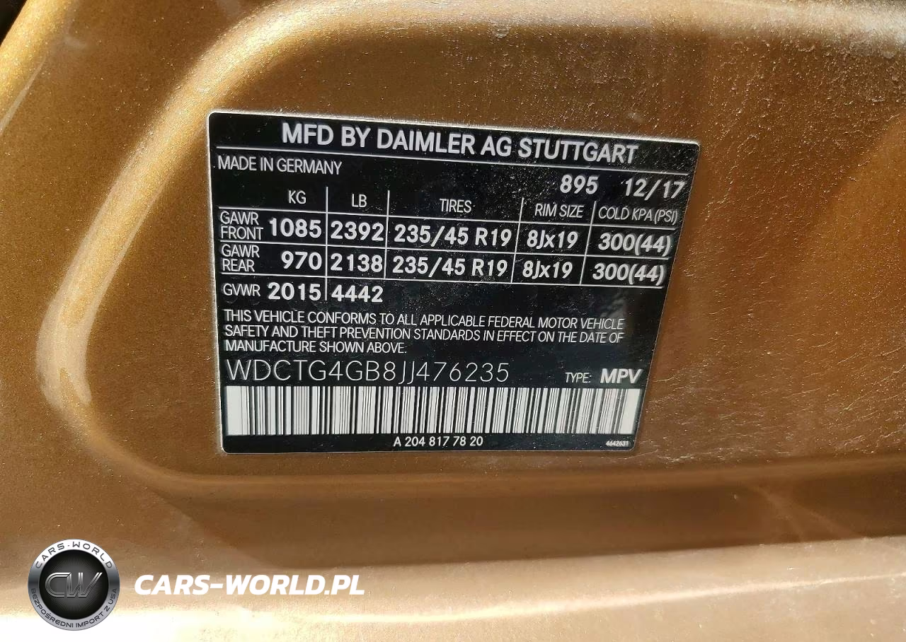 2018 Mercedes-Benz Gla 250 4Matic VIN:WDCTG4GB8JJ476235 - 12