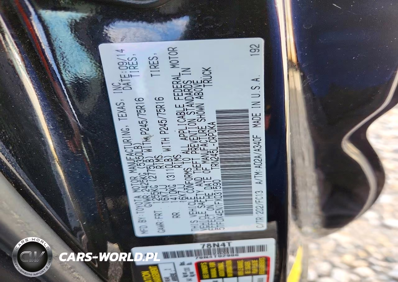 2015 Toyota Tacoma Access Cab VIN:5TFUX4EN1FX031590 - 12