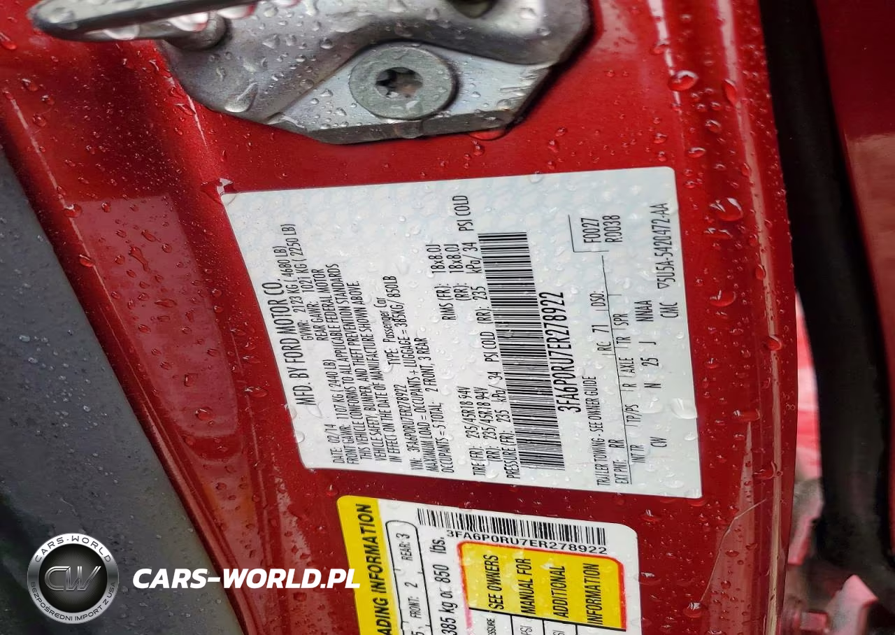 2014 Ford Fusion Titanium Hev VIN:3FA6P0RU7ER278922 - 13