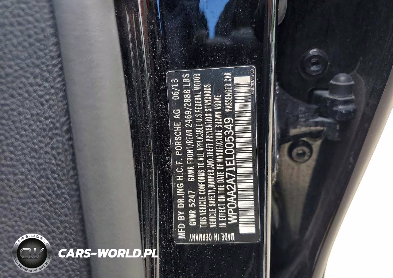 2014 Porsche Panamera 2 VIN:WP0AA2A71EL005349 - 12