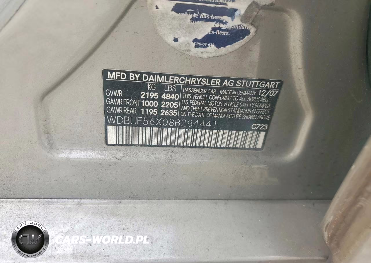 2008 Mercedes-Benz E 350 VIN:WDBUF56X08B284441 - 12