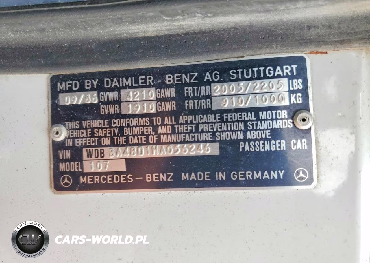 1987 Mercedes-Benz 560 Sl VIN:WDBBA48D1HA056246 - 12