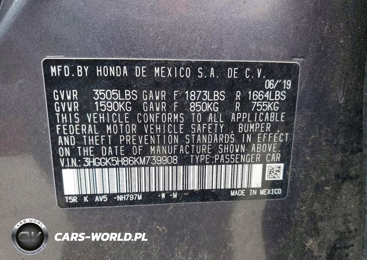 2019 Honda Fit Ex VIN:3HGGK5H86KM739908 - 13