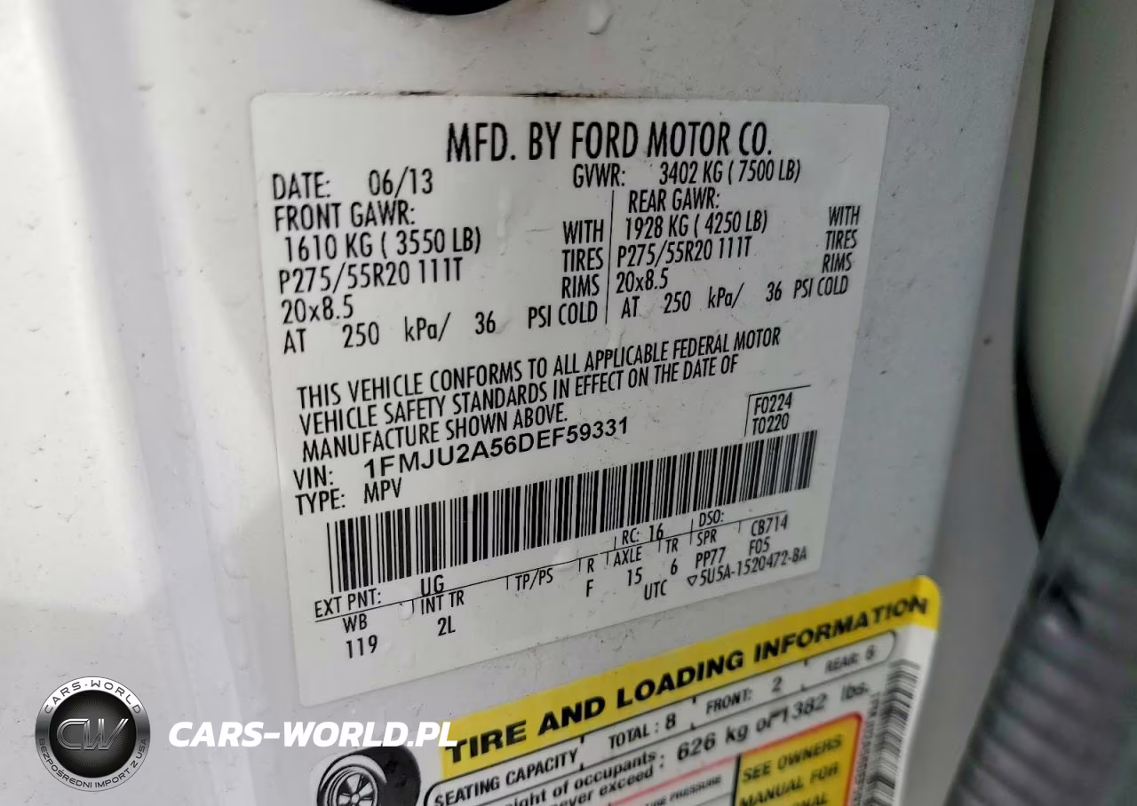 2013 Ford Expedition Limited VIN:1FMJU2A56DEF59331 - 13