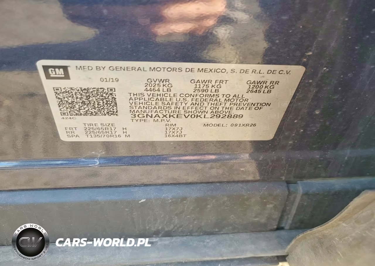 2019 Chevrolet Equinox Lt VIN:3GNAXKEV0KL292889 - 13