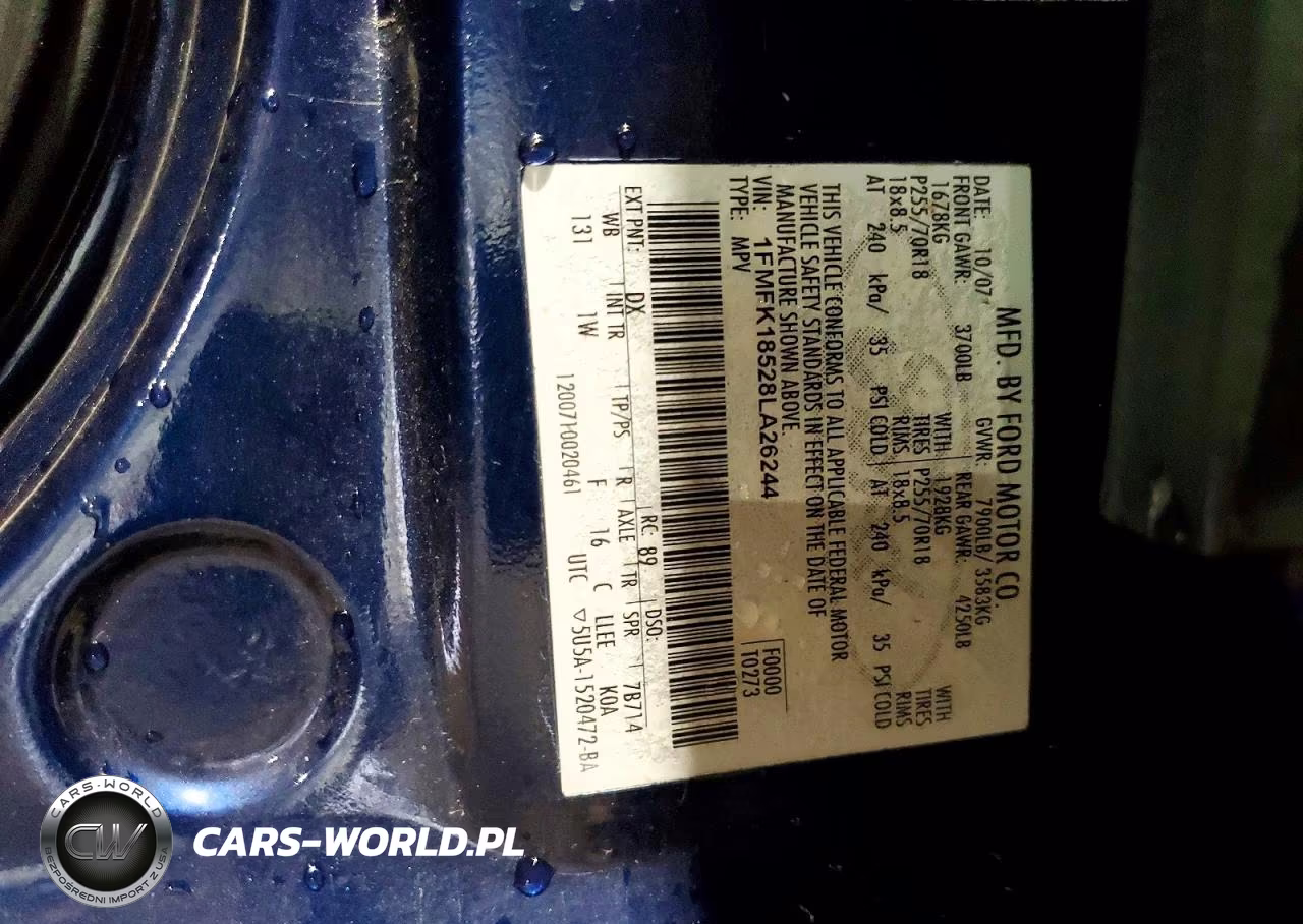 2008 Ford Expedition El Eddie Bauer VIN:1FMFK18528LA26244 - 13