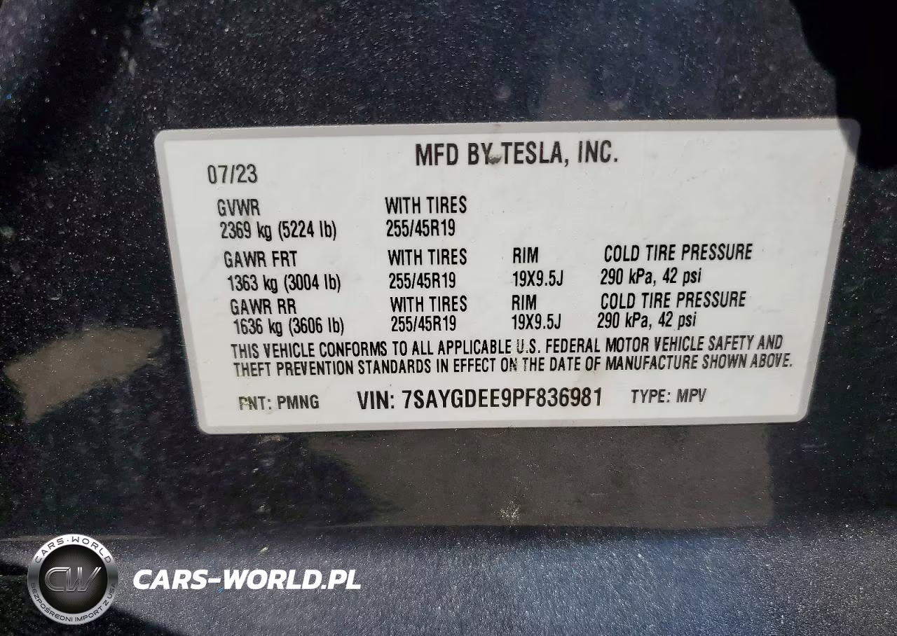 2023 Tesla Model Y VIN:7SAYGDEE9PF836981 - 13