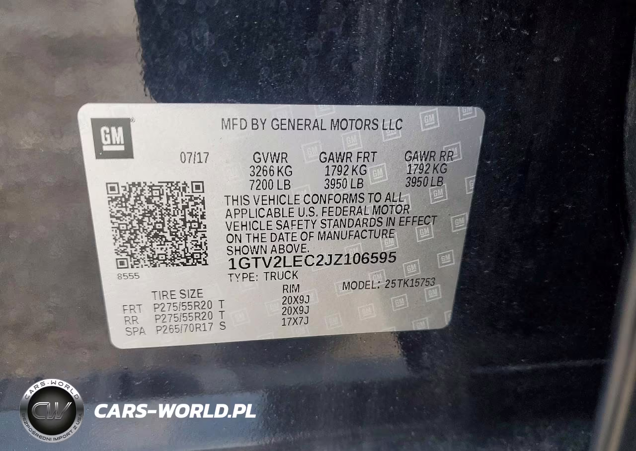 2018 GMC Sierra K1500 VIN:1GTV2LEC2JZ106595 - 12