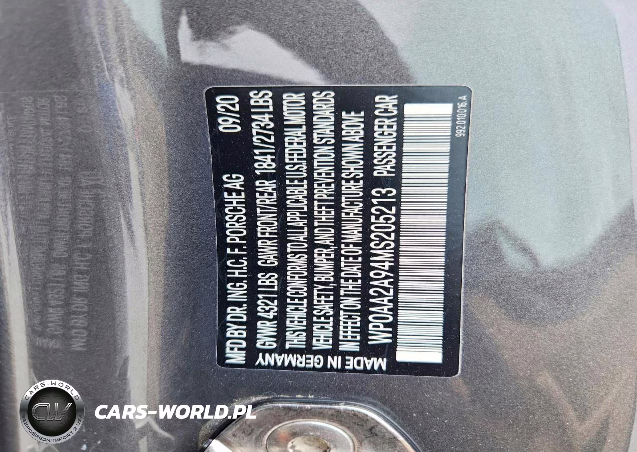 2023 Porsche 911 Carrera VIN:WP0AA2A94MS205213 - 12