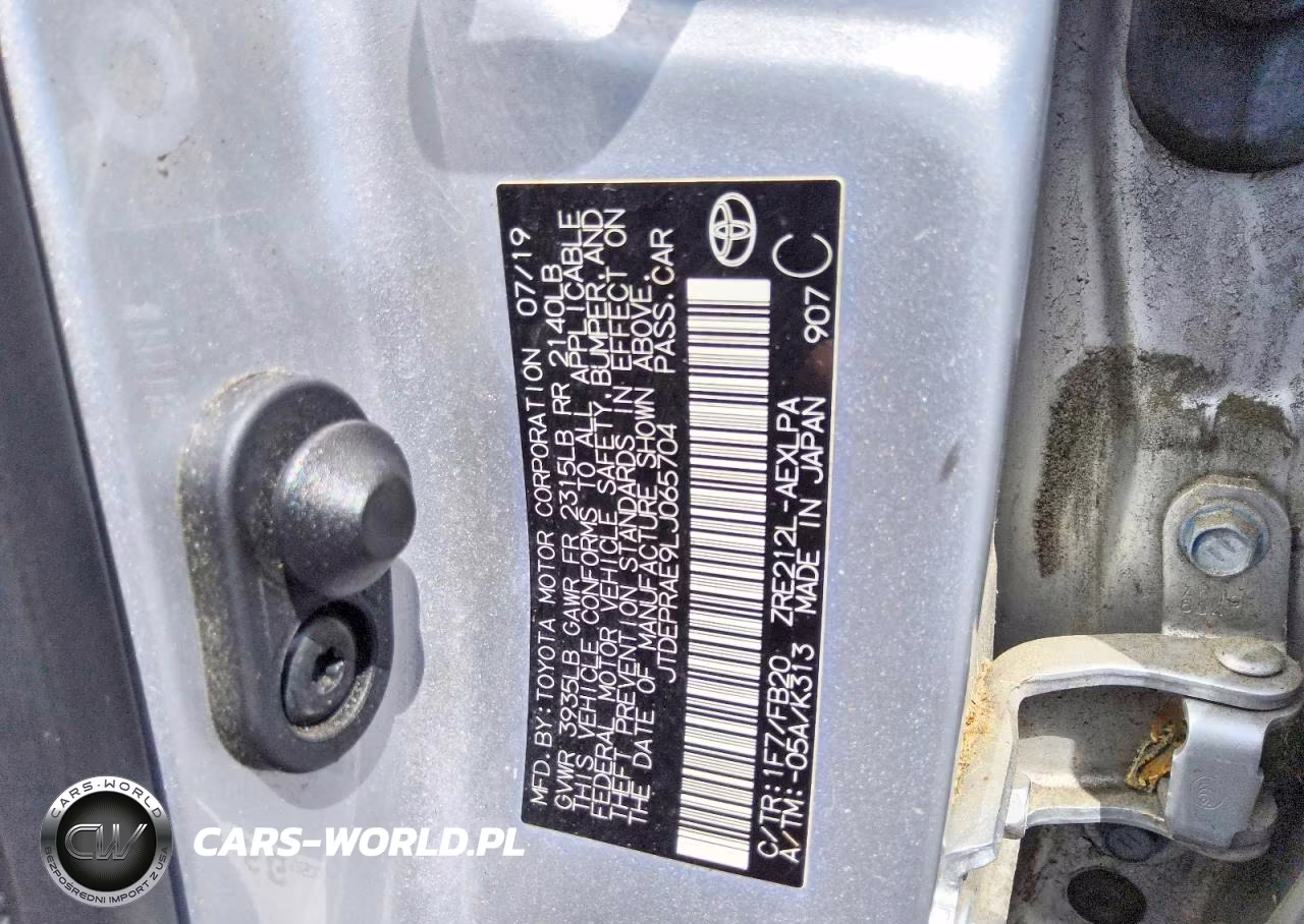 2020 Toyota Corolla Le VIN:JTDEPRAE9LJ065704 - 12