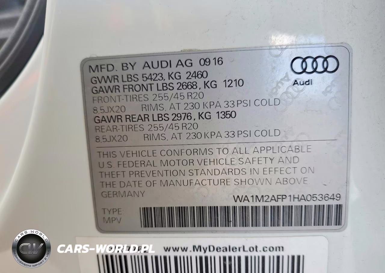 2017 Audi Q5 Premium Plus VIN:WA1M2AFP1HA053649 - 13