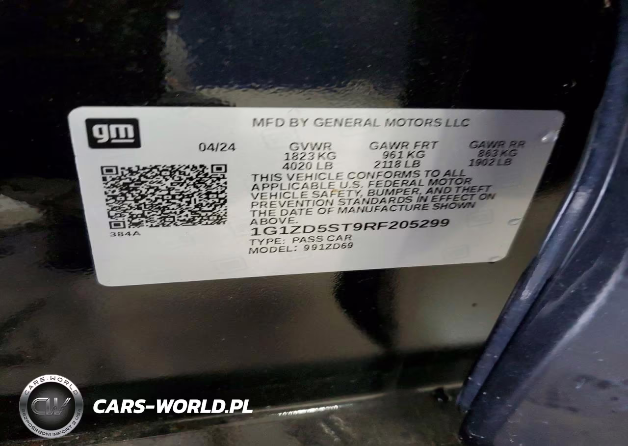 2024 Chevrolet Malibu Lt VIN:1G1ZD5ST9RF205299 - 12