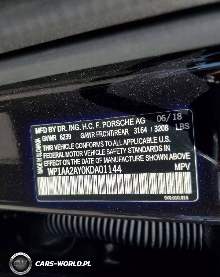 2019 Porsche Cayenne VIN:WP1AA2AY0KDA01144 - 13