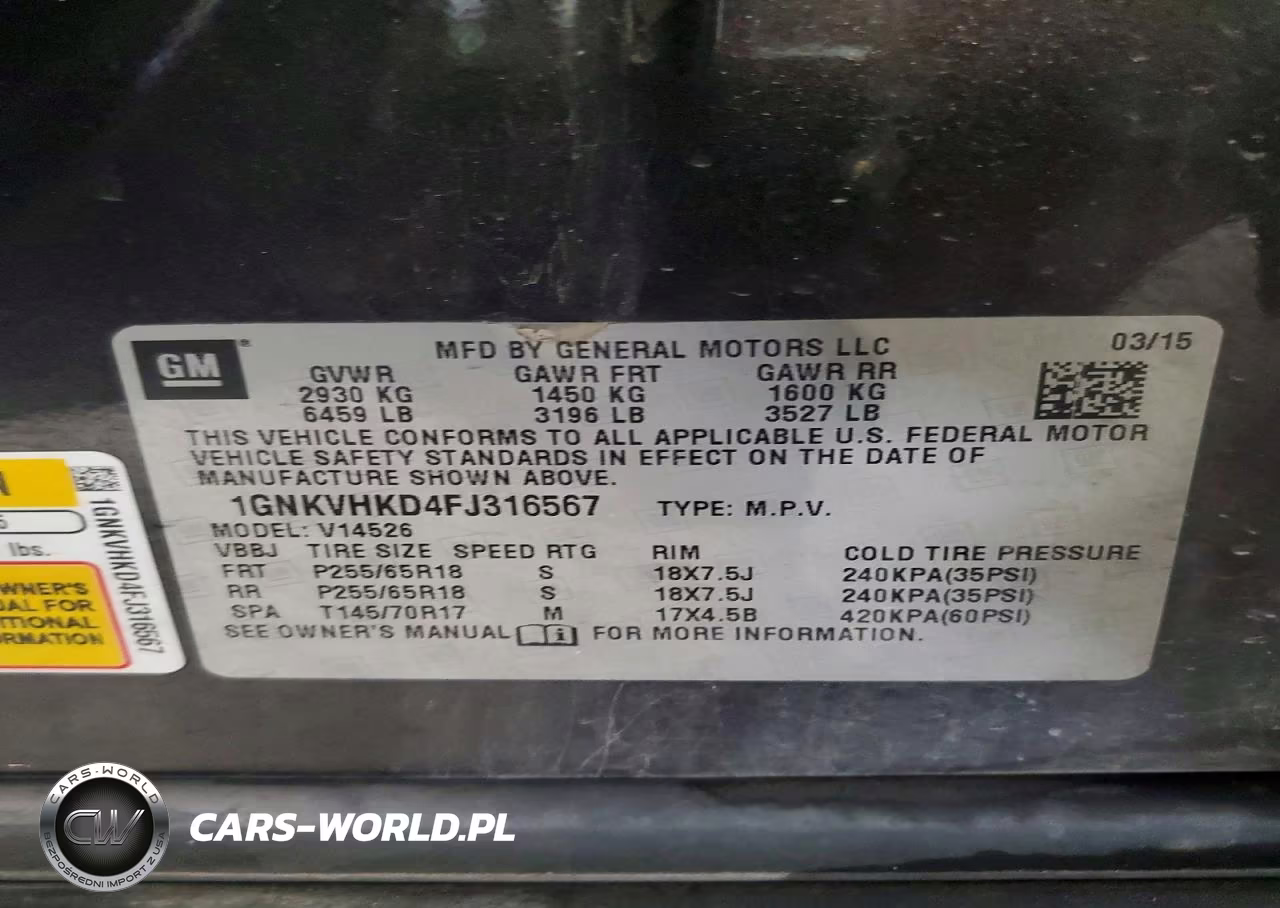 2015 Chevrolet Traverse Lt VIN:1GNKVHKD4FJ316567 - 14