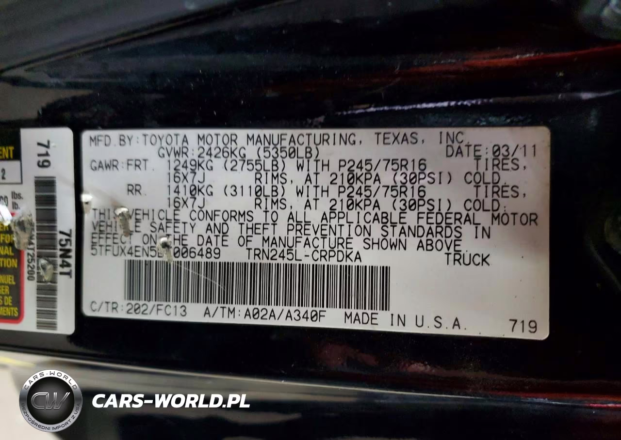 2011 Toyota Tacoma Access Cab VIN:5TFUX4EN5BX006489 - 12