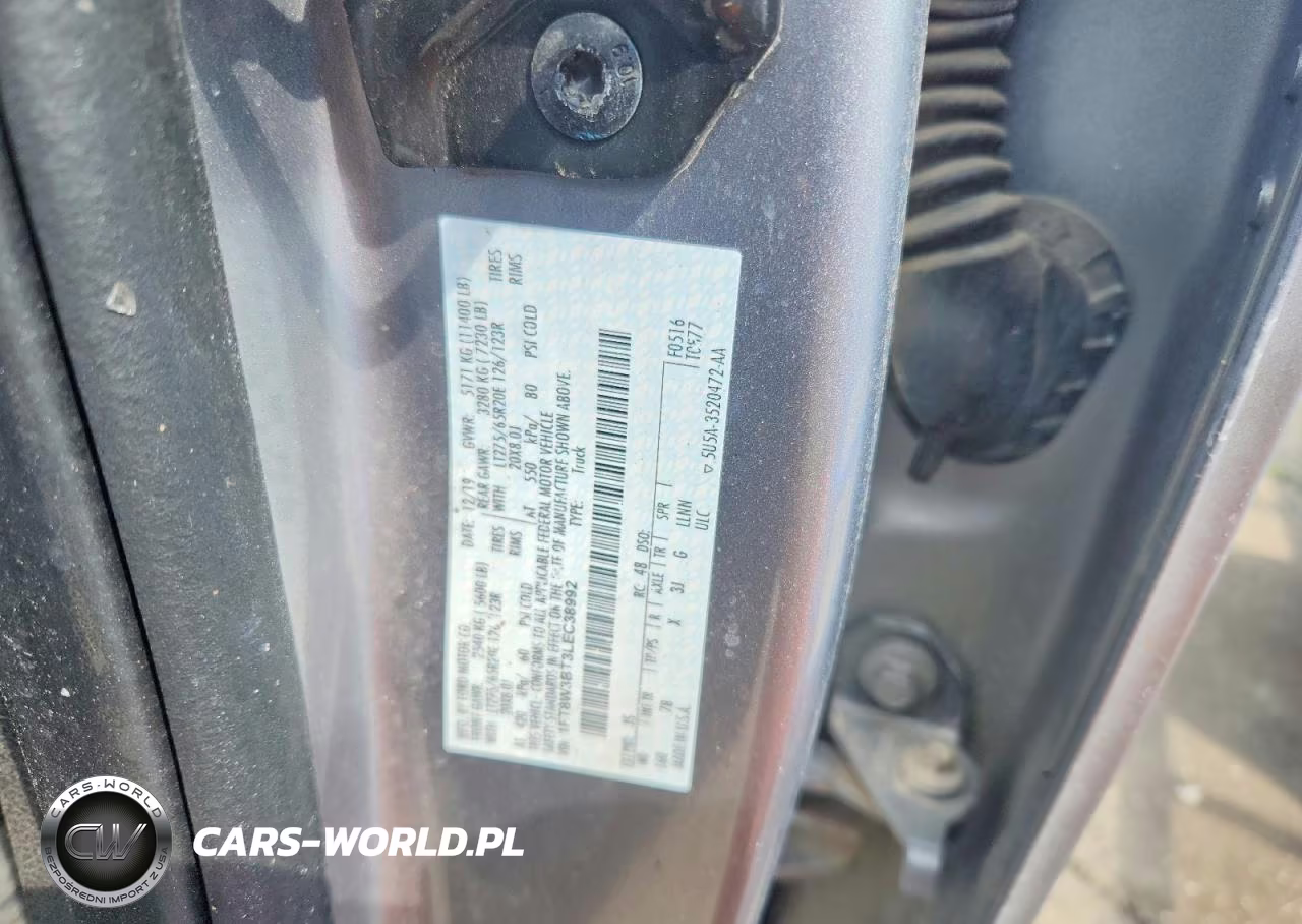 2020 Ford F350 Super Duty VIN:1FT8W3BT3LEC38992 - 12