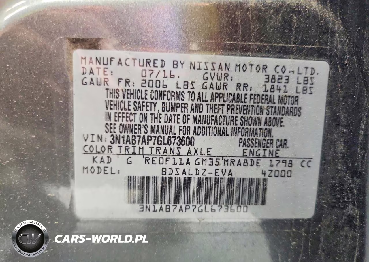 2016 Nissan Sentra Sv VIN:3N1AB7AP7GL673600 - 12
