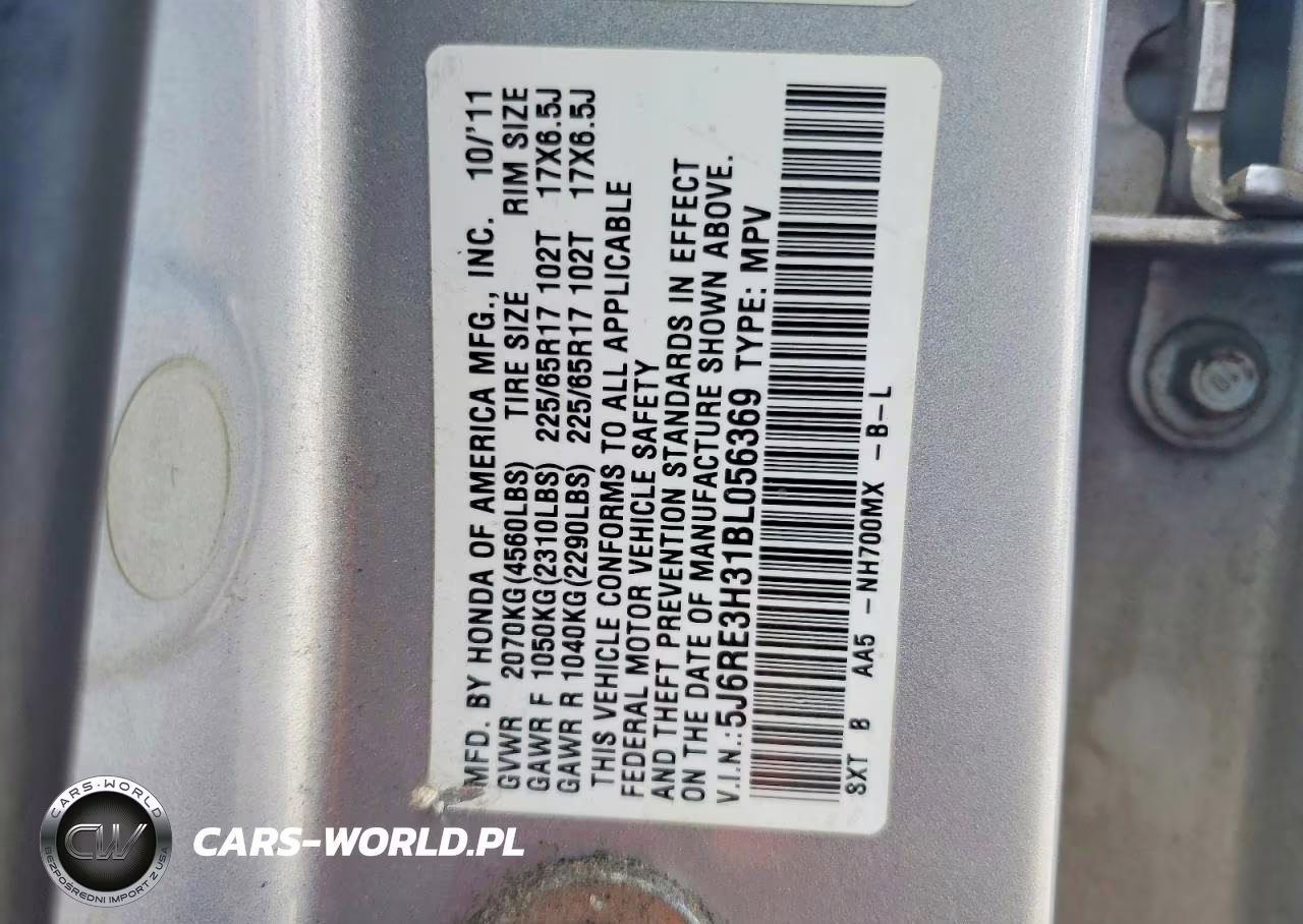 2011 Honda Cr-V Lx VIN:5J6RE3H31BL056369 - 13