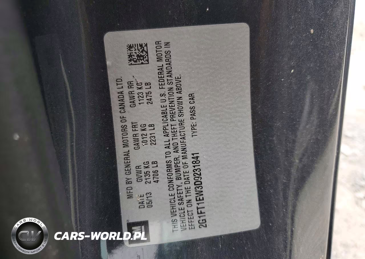 2013 Chevrolet Camaro 2Ss VIN:2G1FT1EW3D9231841 - 12