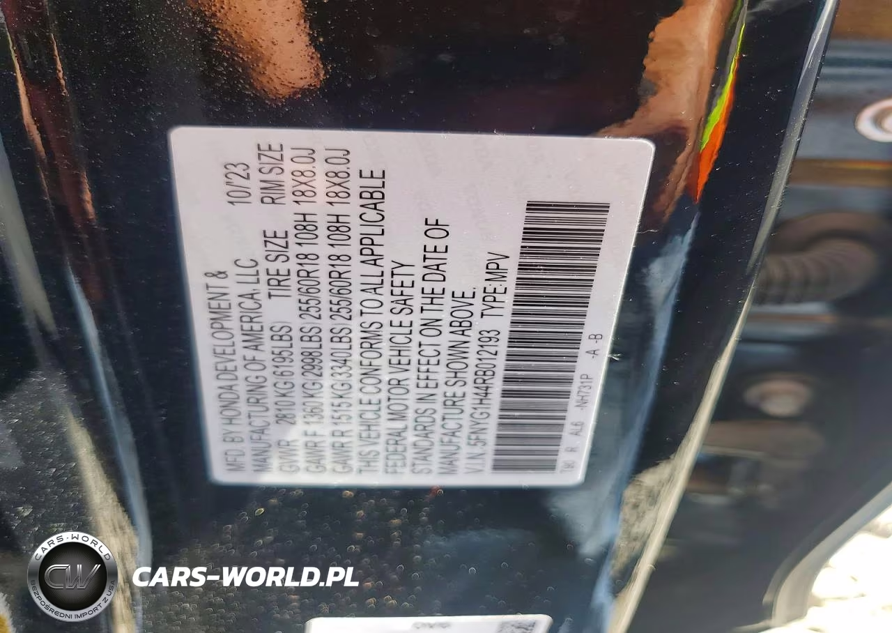 2024 Honda Pilot Exl VIN:5FNYG1H44RB012193 - 13