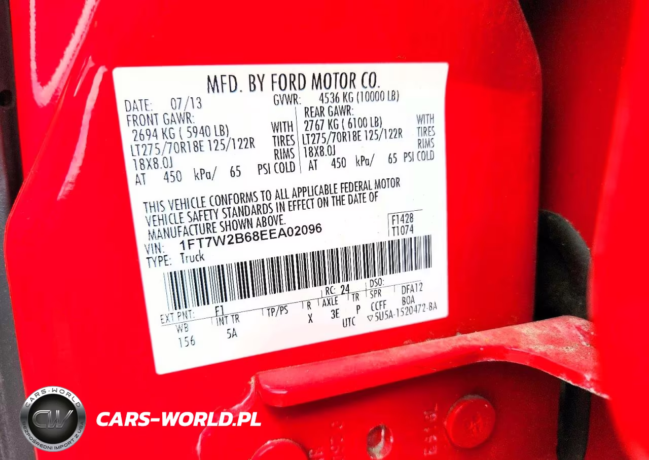 2014 Ford F250 Super Duty VIN:1FT7W2B68EEA02096 - 12