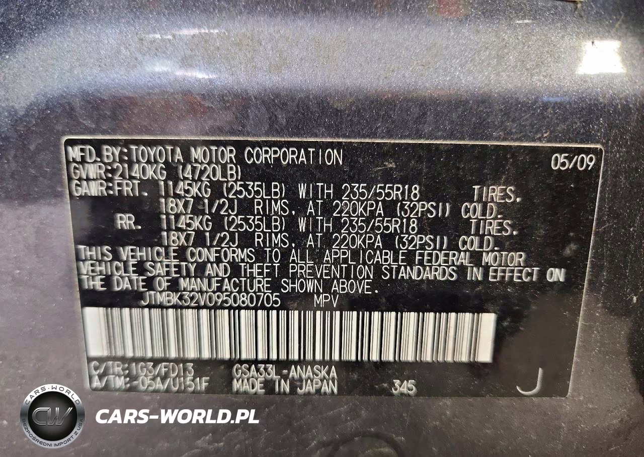2009 Toyota Rav4 Sport VIN:JTMBK32V095080705 - 14