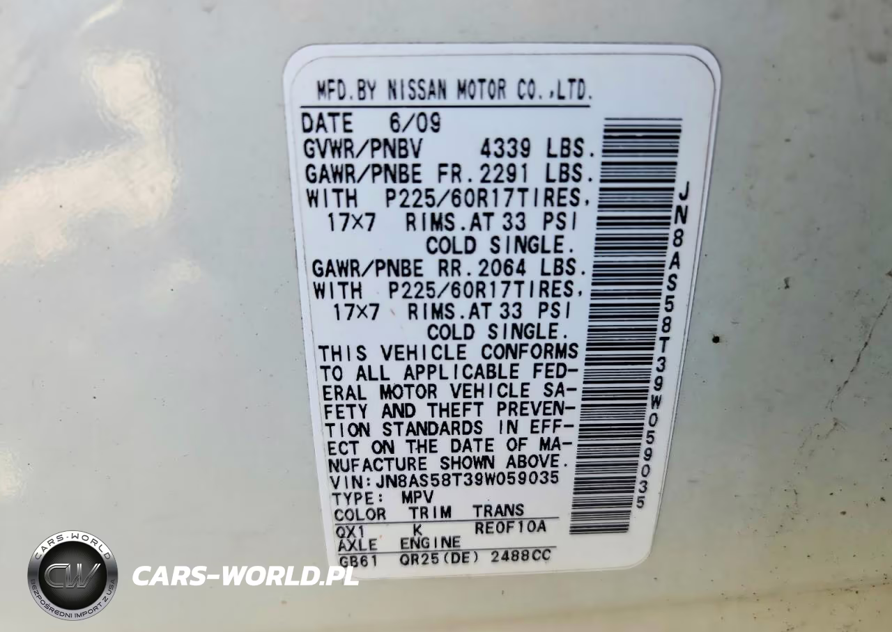 2009 Nissan Rogue S VIN:JN8AS58T39W059035 - 14