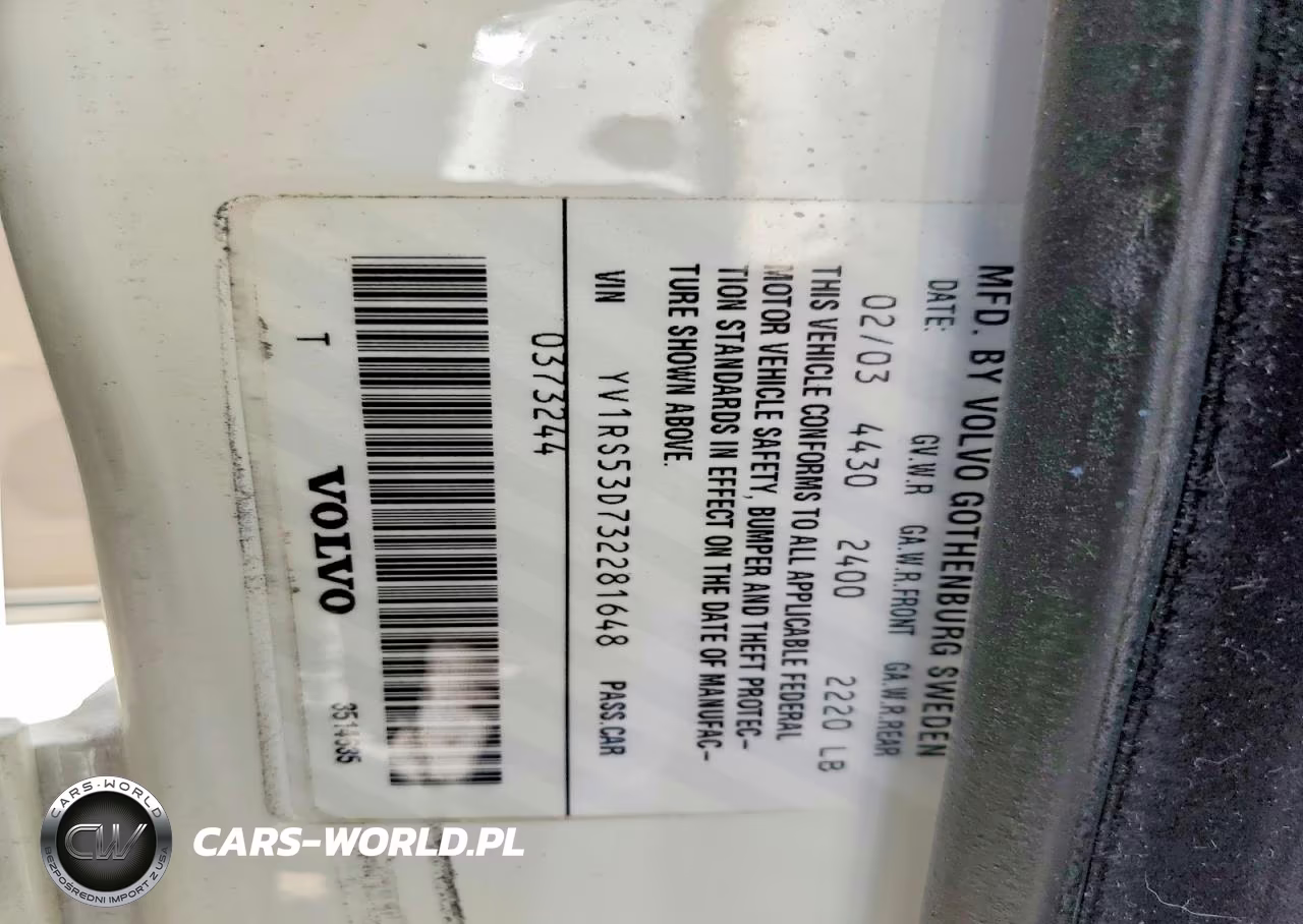 2003 Volvo S60 T5 VIN:YV1RS53D732281648 - 12