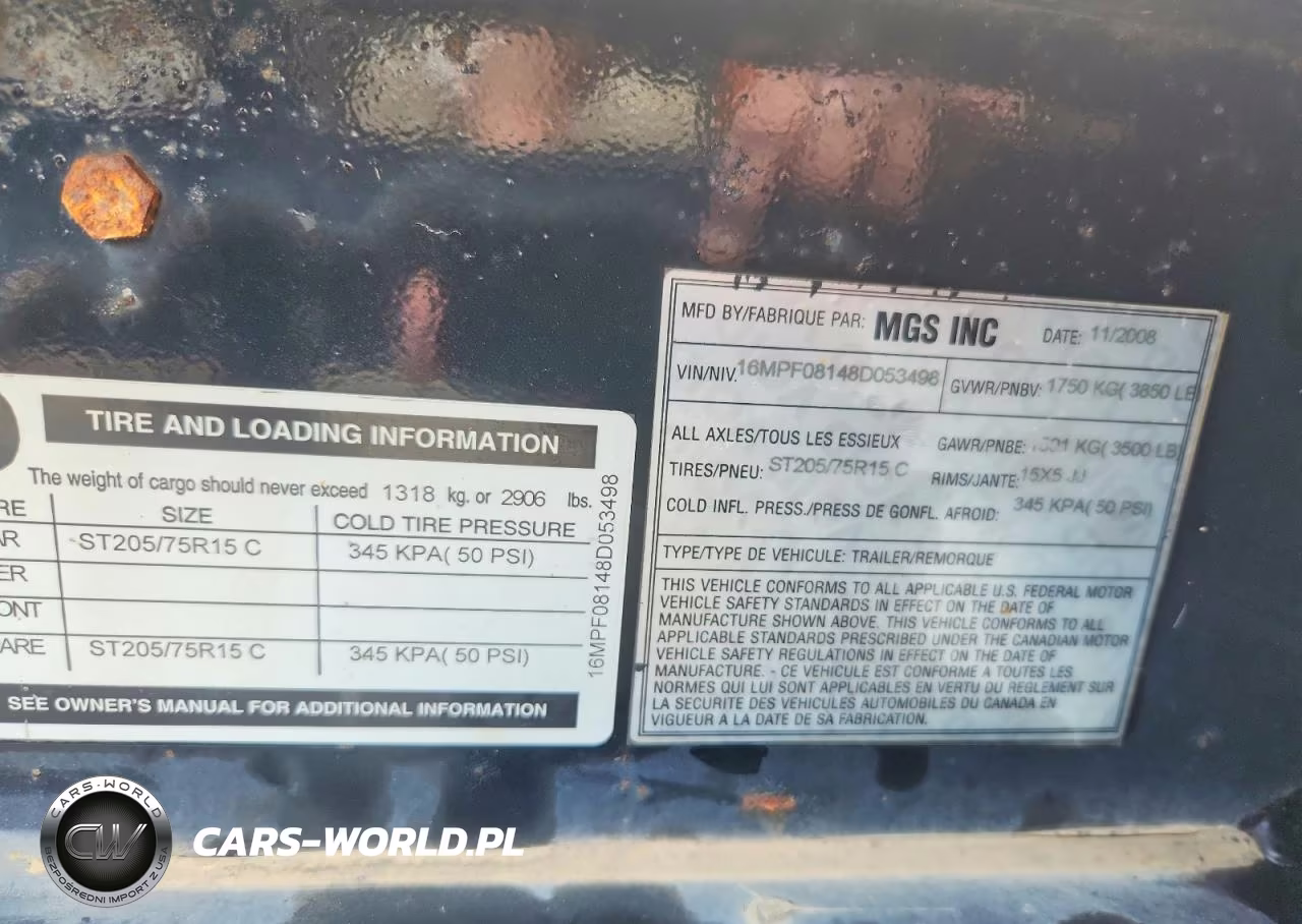 2008 Mgs Generator VIN:16MPF08148D053498 - 10