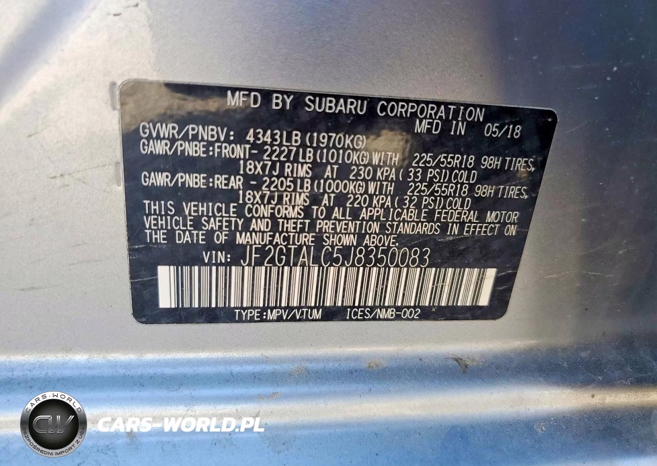 2018 Subaru Crosstrek Limited VIN:JF2GTALC5J8350083 - 14