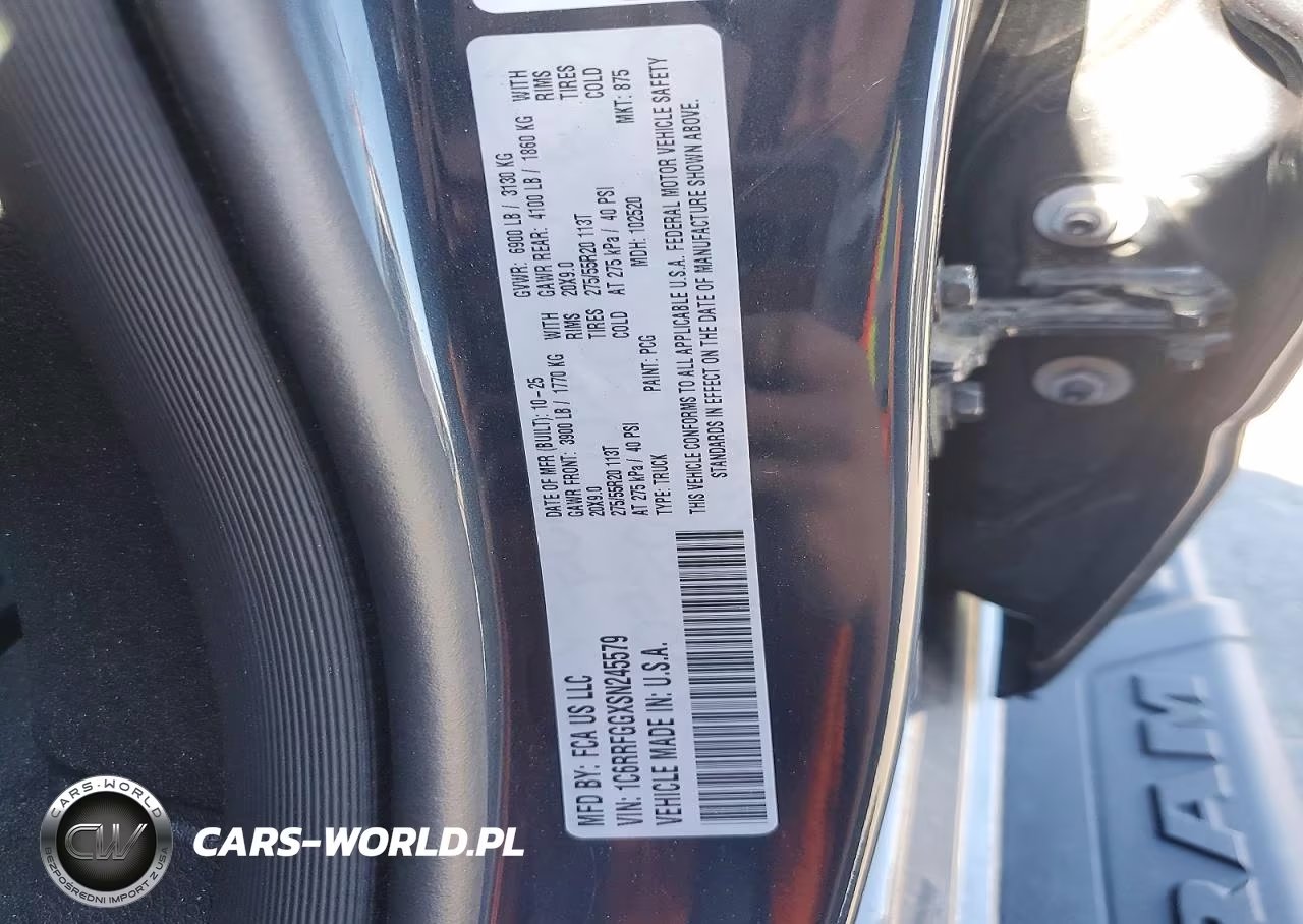 2025 Ram 1500 Tradesman VIN:1C6RRFGGXSN245579 - 13