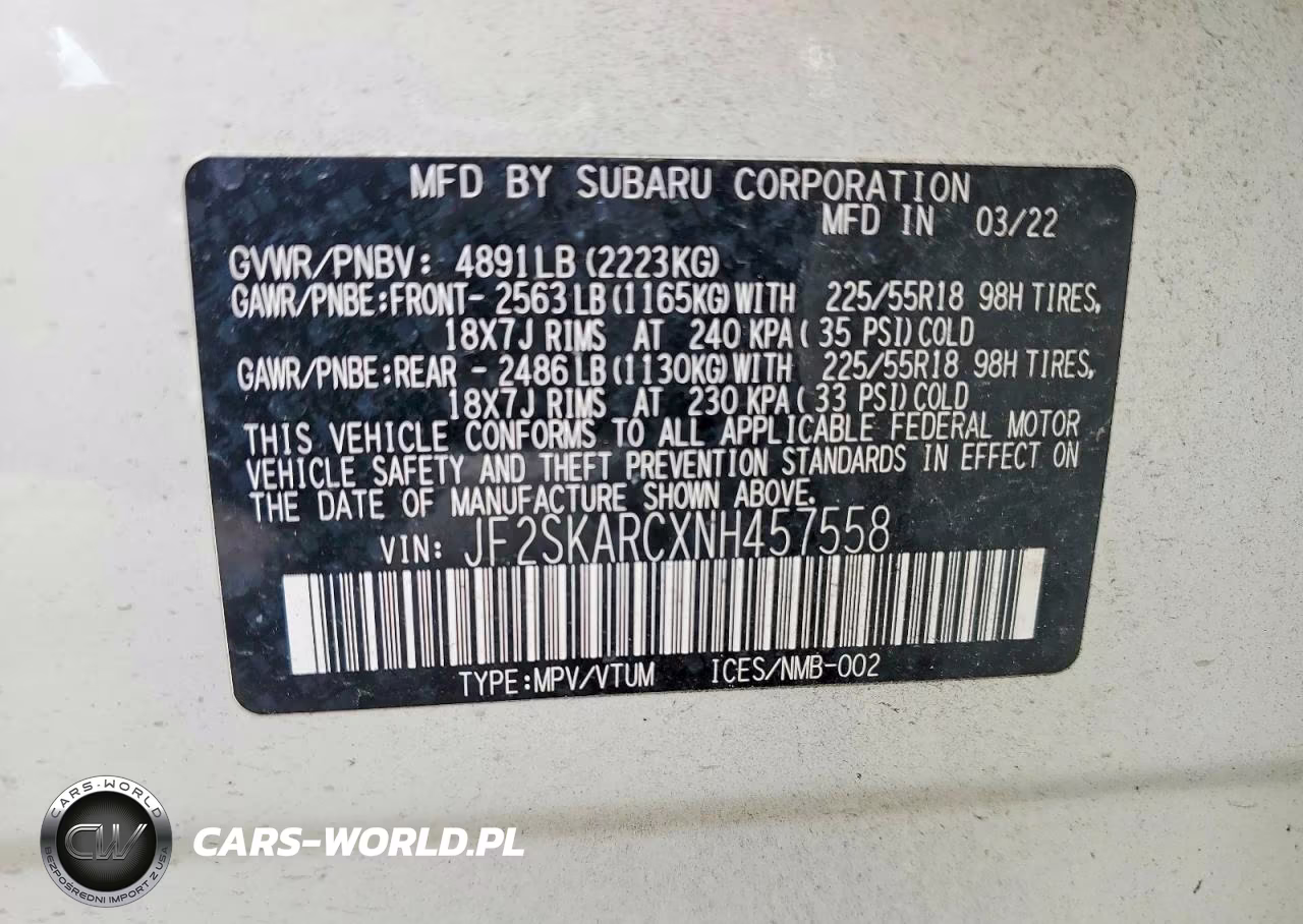 2022 Subaru Forester Touring VIN:JF2SKARCXNH457558 - 13
