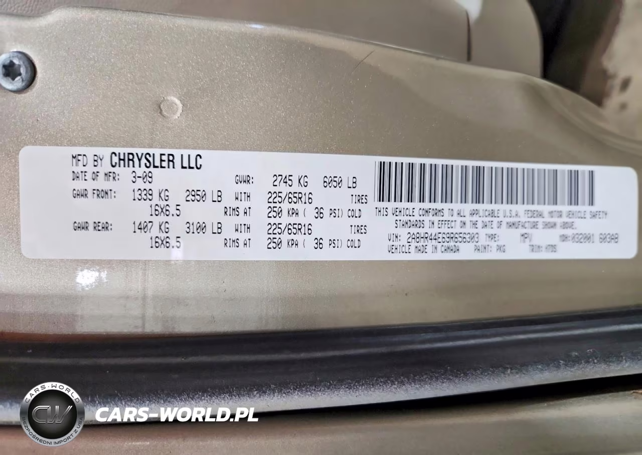 2009 Chrysler Town & Country Lx VIN:2A8HR44E69R656303 - 13