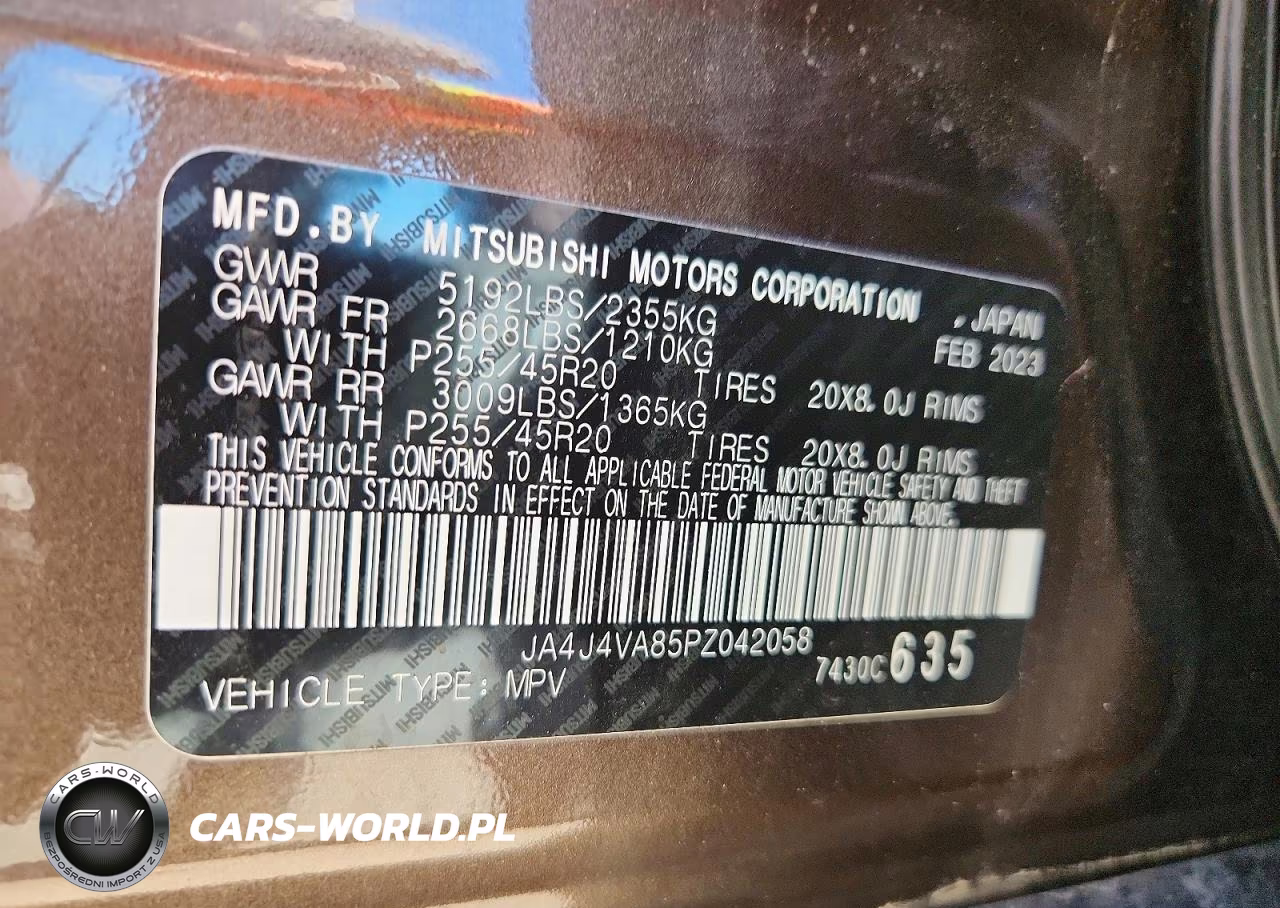 2023 Mitsubishi Outlander VIN:JA4J4VA85PZ042058 - 14