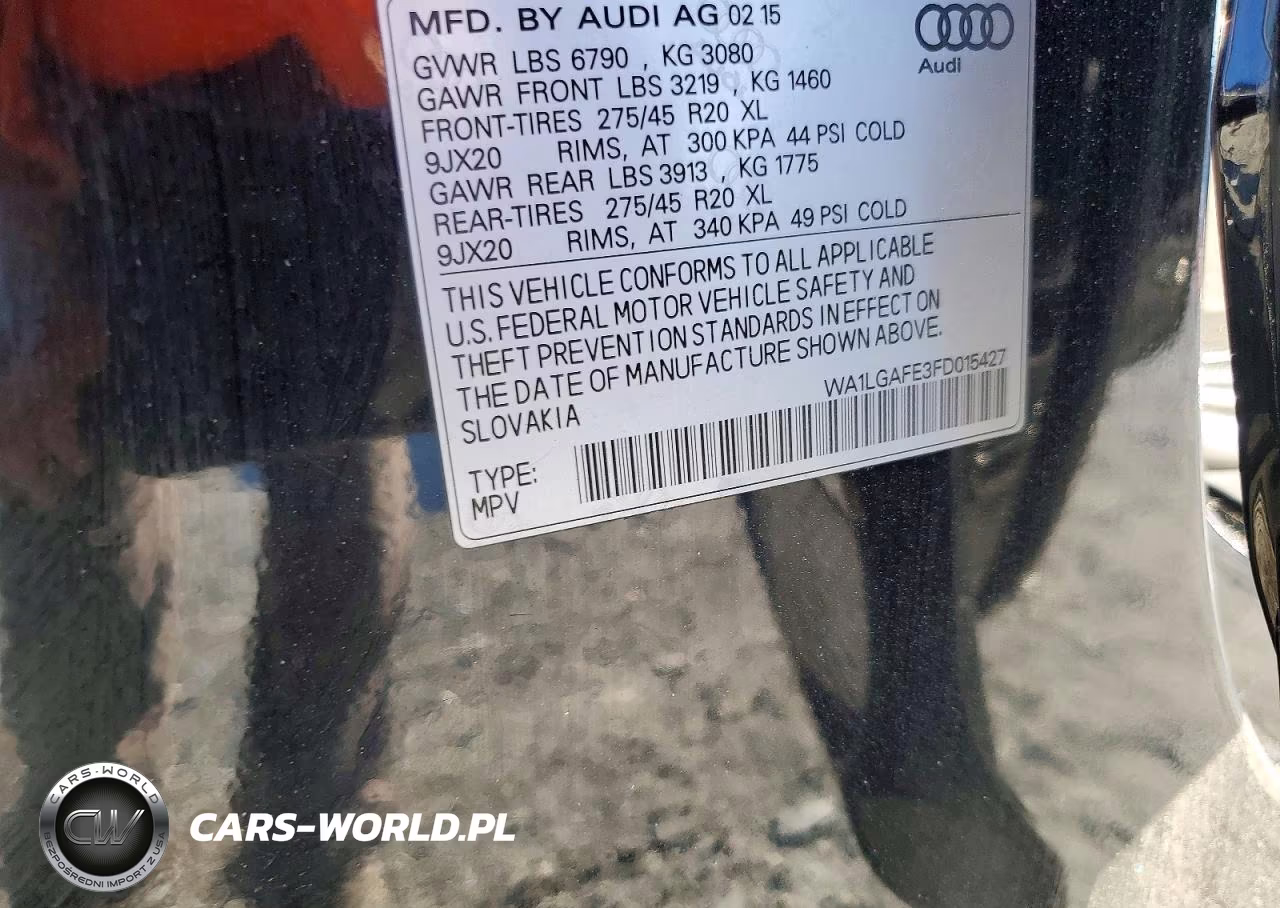 2015 Audi Q7 Premium Plus VIN:WA1LGAFE3FD015427 - 13
