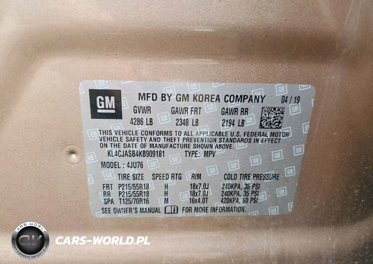 2019 Buick Encore Preferred VIN:KL4CJASB4KB909181 - 13