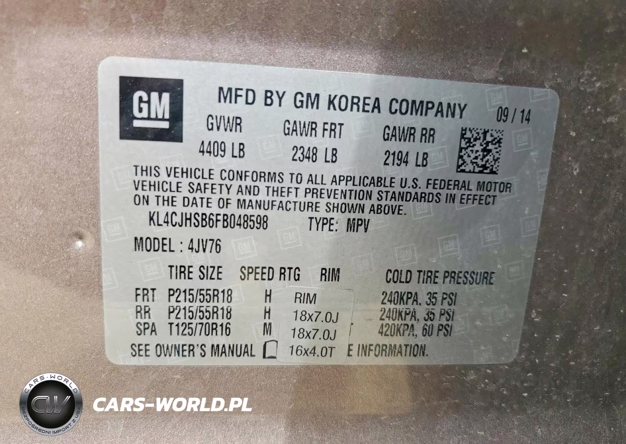 2015 Buick Encore Premium VIN:KL4CJHSB6FB048598 - 13