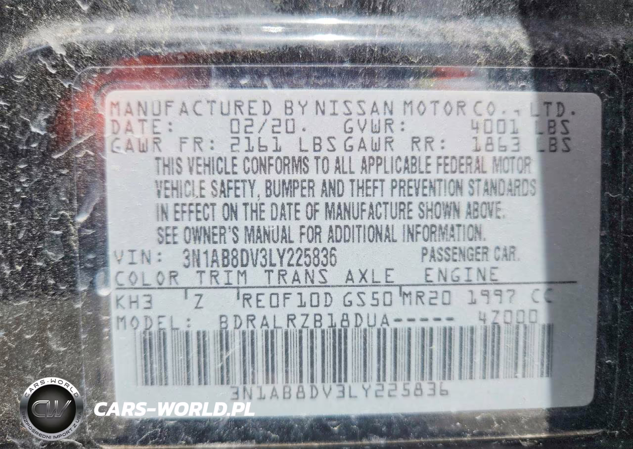 2020 Nissan Sentra Sr VIN:3N1AB8DV3LY225836 - 12