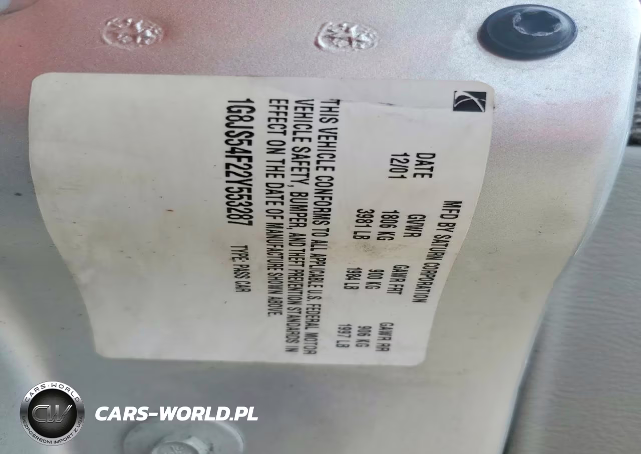 2002 Saturn L100 VIN:1G8JS54F22Y553287 - 12