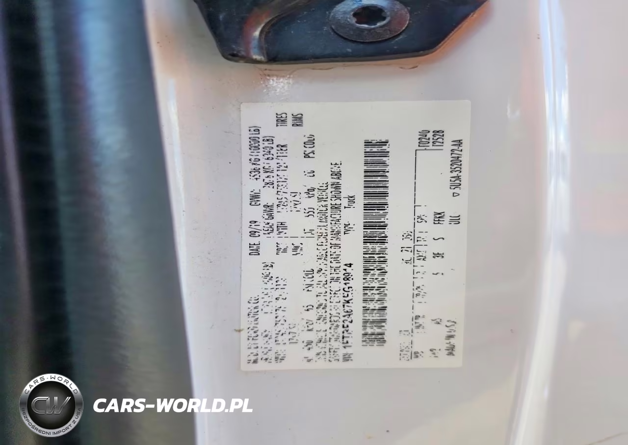 2019 Ford F250 Super Duty VIN:1FTBF2A67KEG18914 - 12