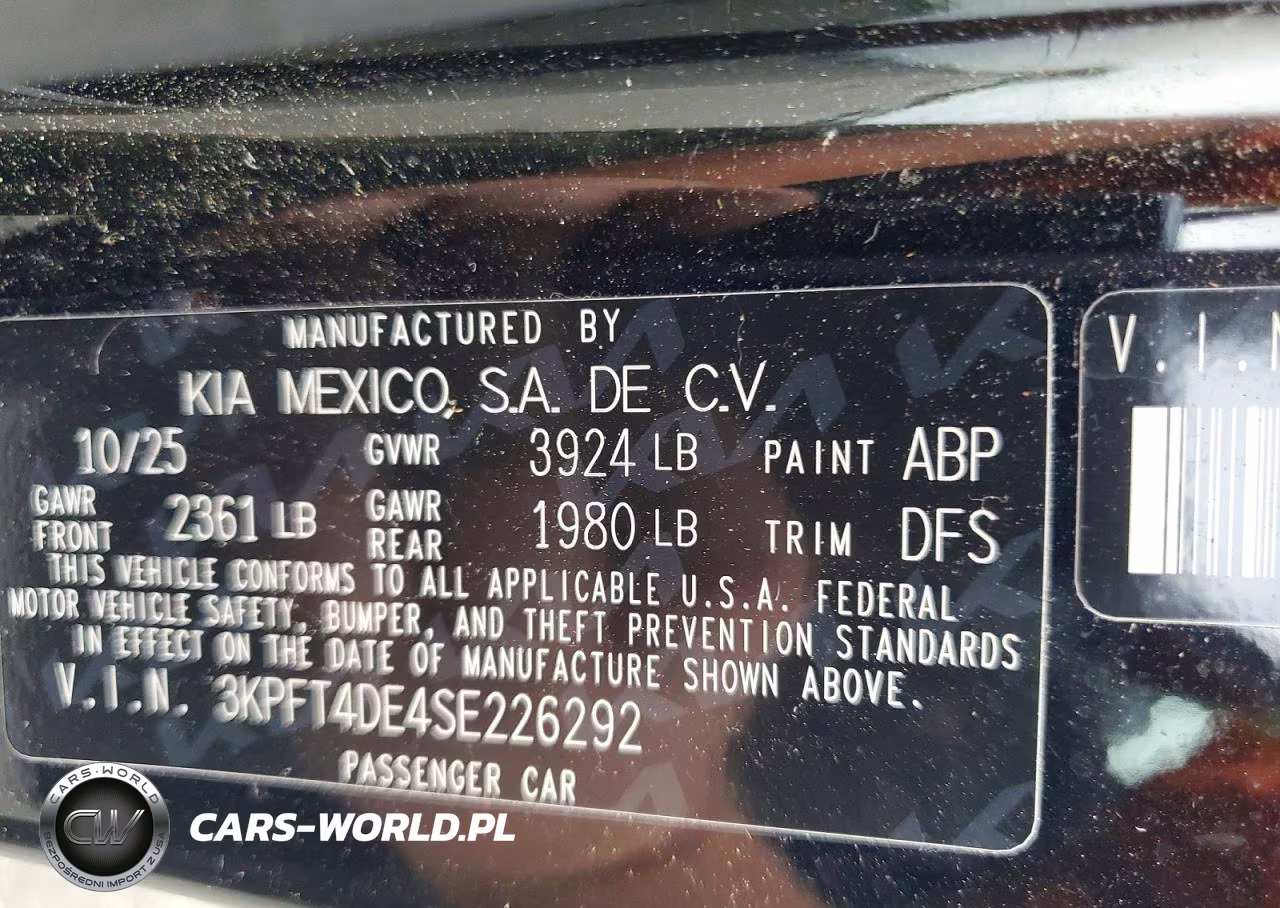 2025 Kia K4 Lxs VIN:3KPFT4DE4SE226292 - 12