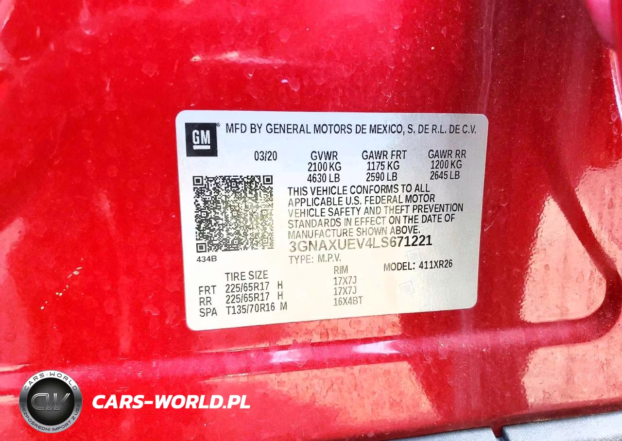 2020 Chevrolet Equinox Lt VIN:3GNAXUEV4LS671221 - 13