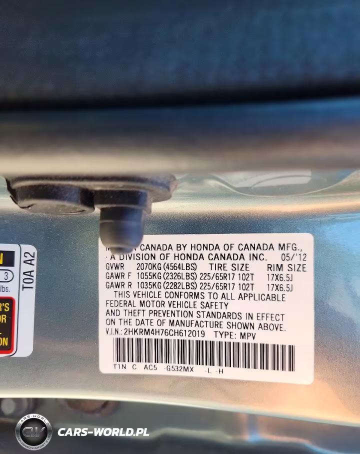 2012 Honda Cr-V Exl VIN:2HKRM4H76CH612019 - 14