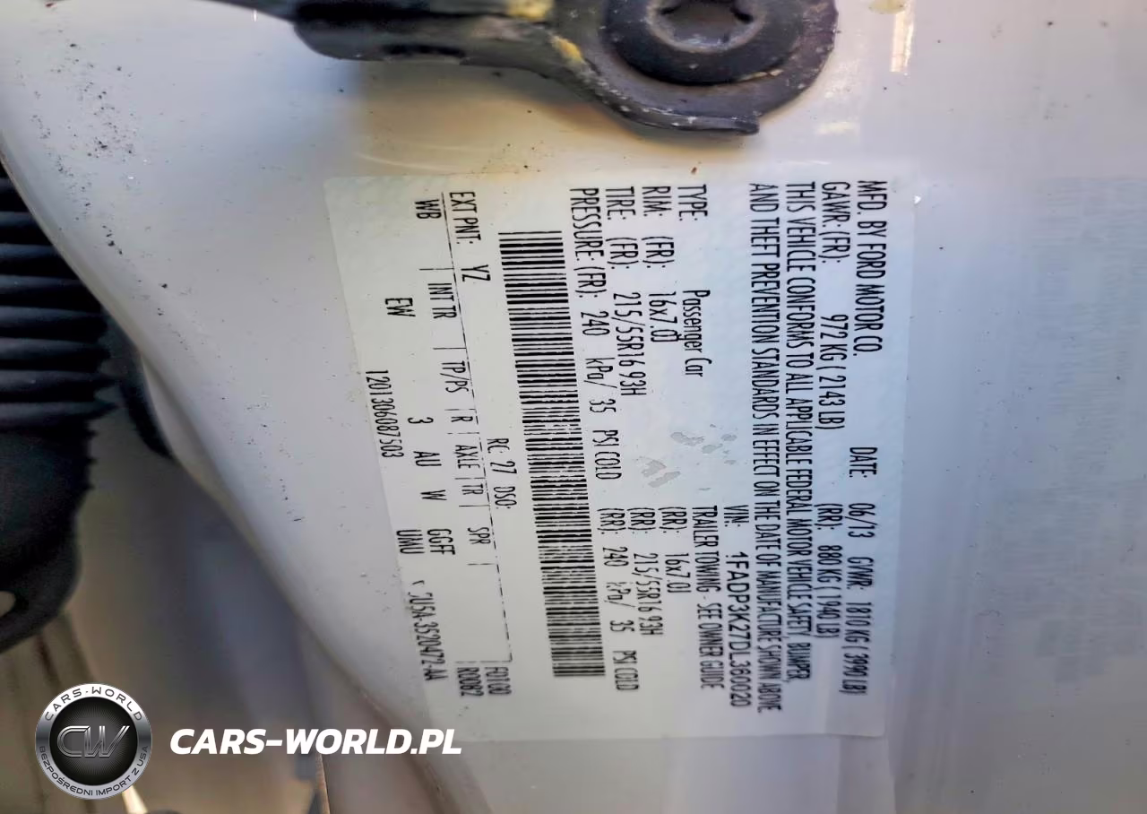 2013 Ford Focus Se VIN:1FADP3K27DL360020 - 12