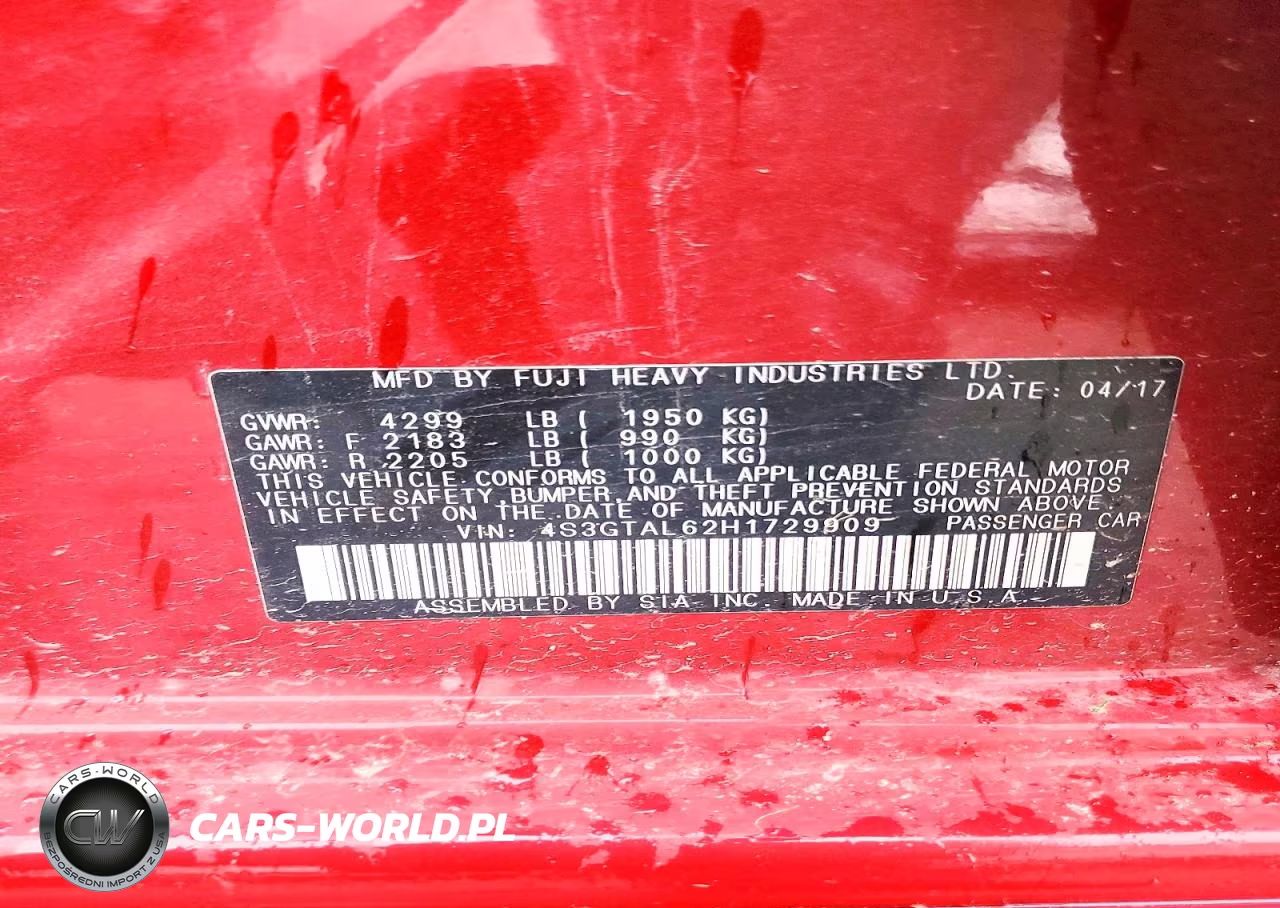 2017 Subaru Impreza Sport VIN:4S3GTAL62H1729909 - 12